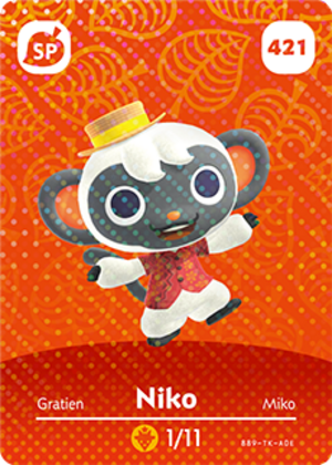 Niko amiibo card
