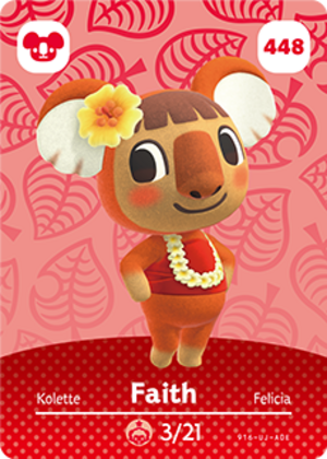 Faith amiibo card