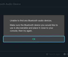 6. Nintendo Switch Unable To Find Bluetooth Devices